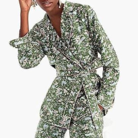 J. Crew Tops - J.Crew Collections Silk-Twill Wrap Blazer